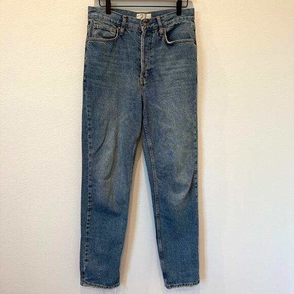 Free People We the Free Boyfriend Button Fly Slouchy Denim Jeans Size 27 - Picture 1 of 8